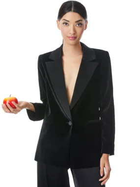 Alice & Olivia Denny Boyfriend Blazer in Black