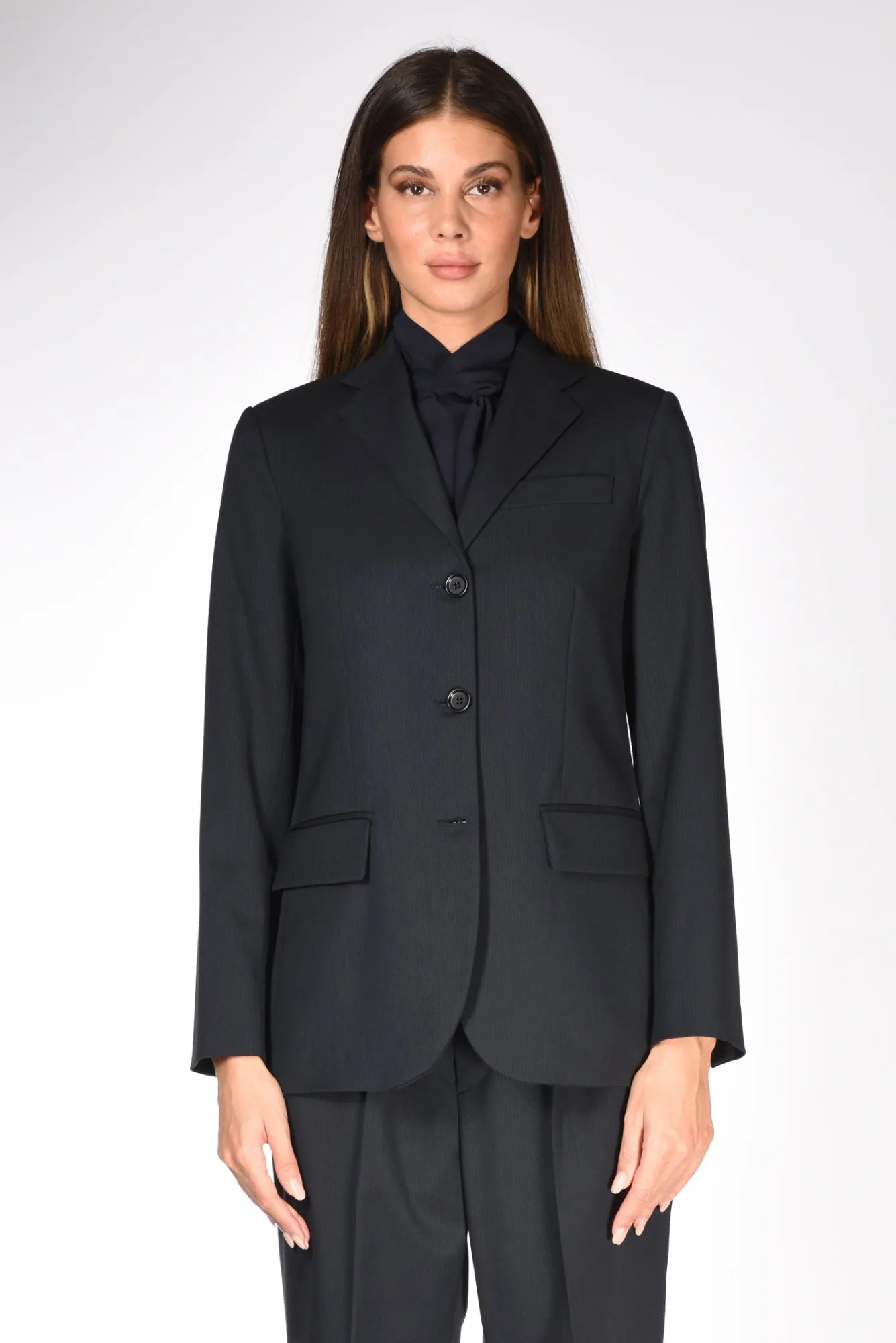 Aspesi Blazer Monopetto Blu Donna