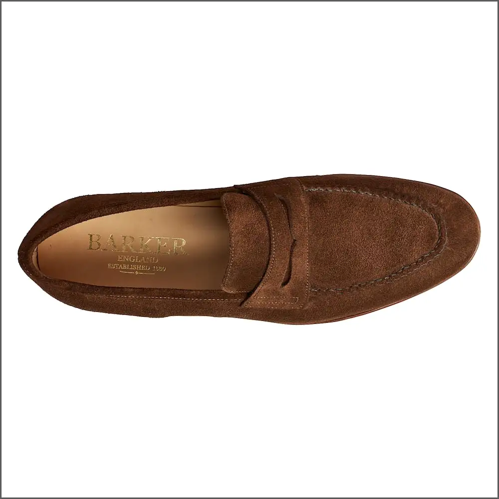 Barker Ledley Castagnia Suede Mocassin Slip On*