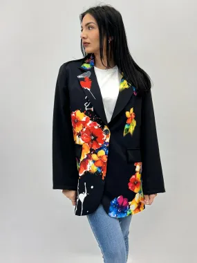 Blazer con fantasia fiori