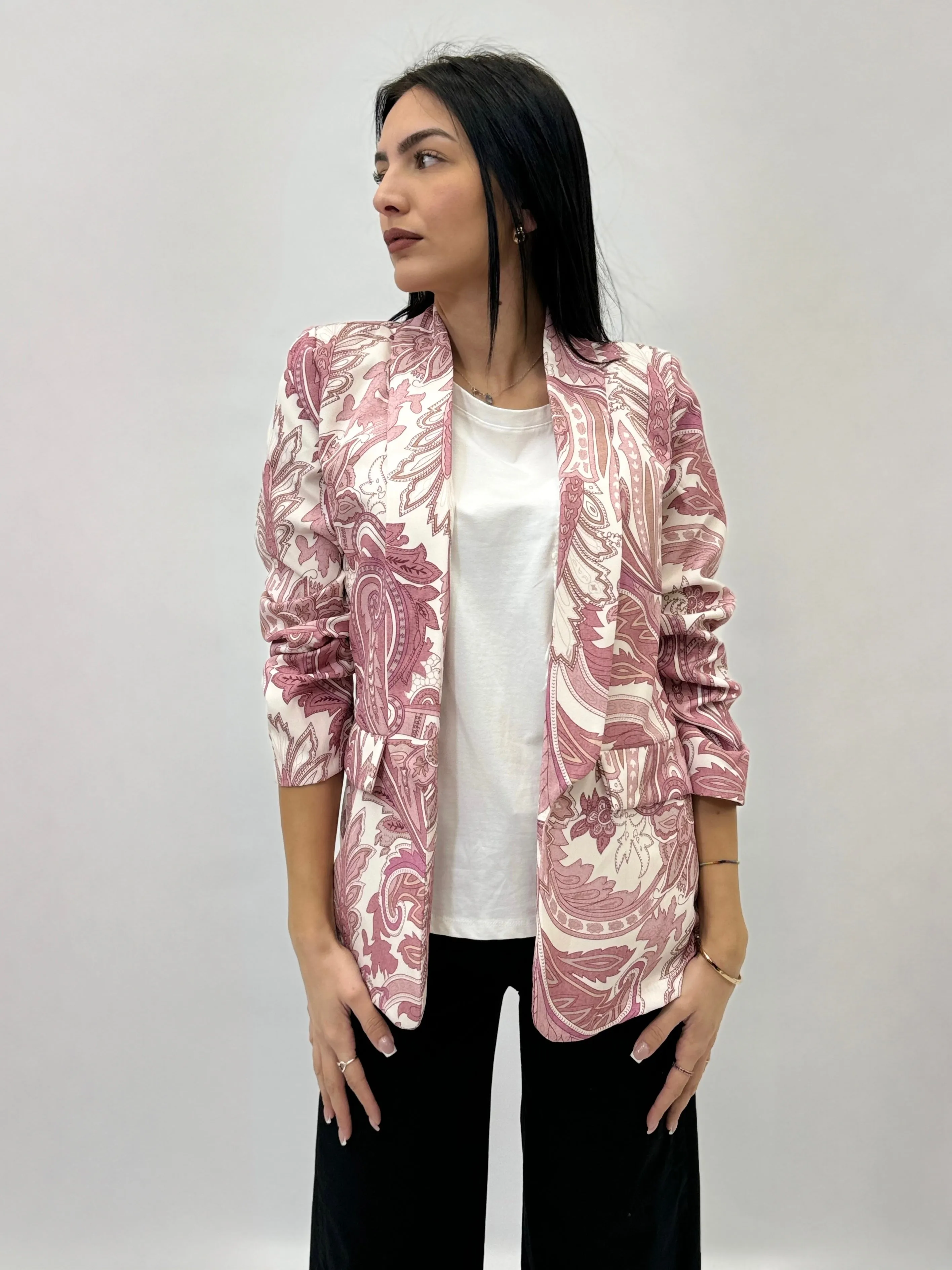 Blazer con fantasia