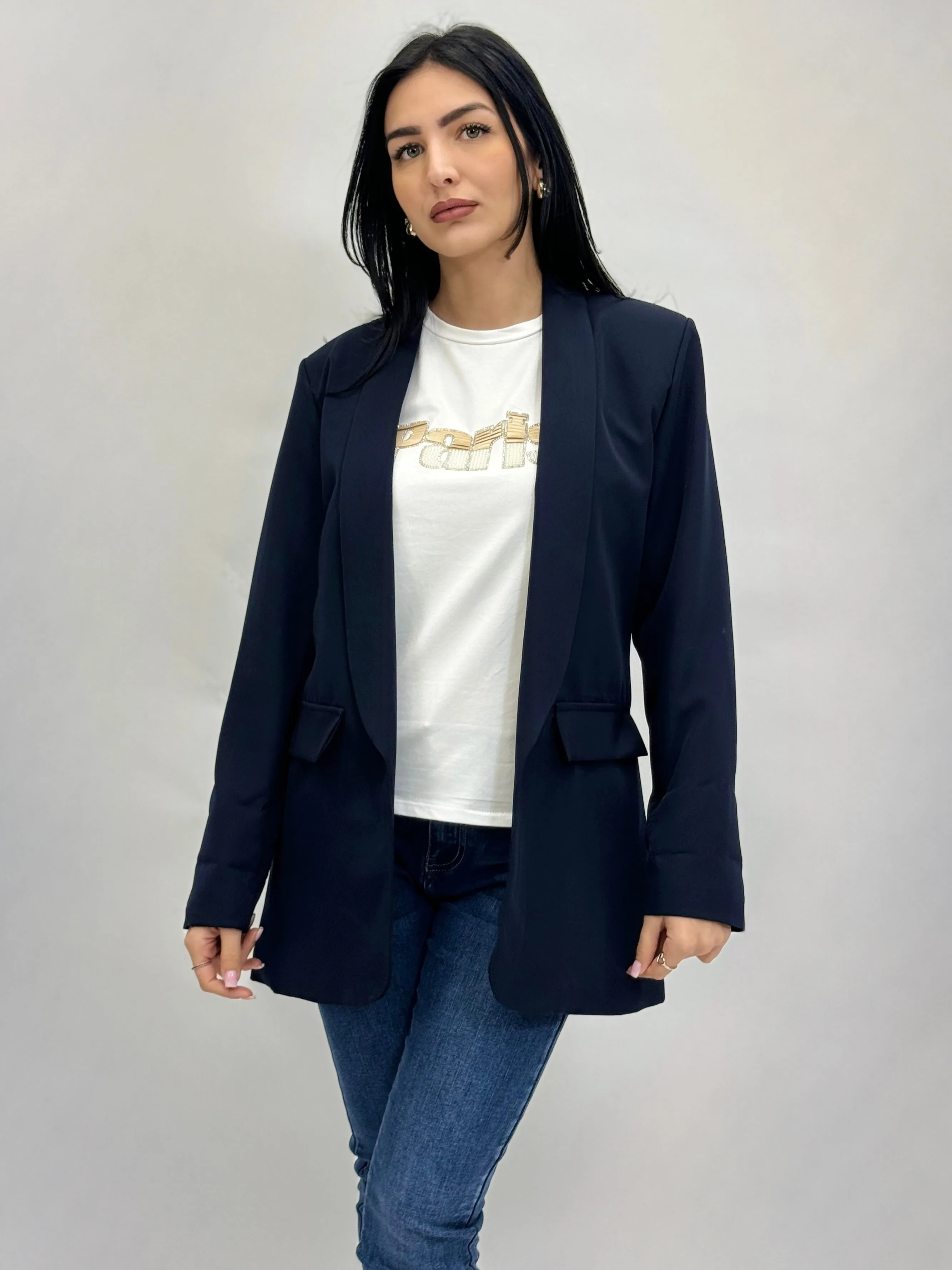 Blazer elegante con maniche regolabili