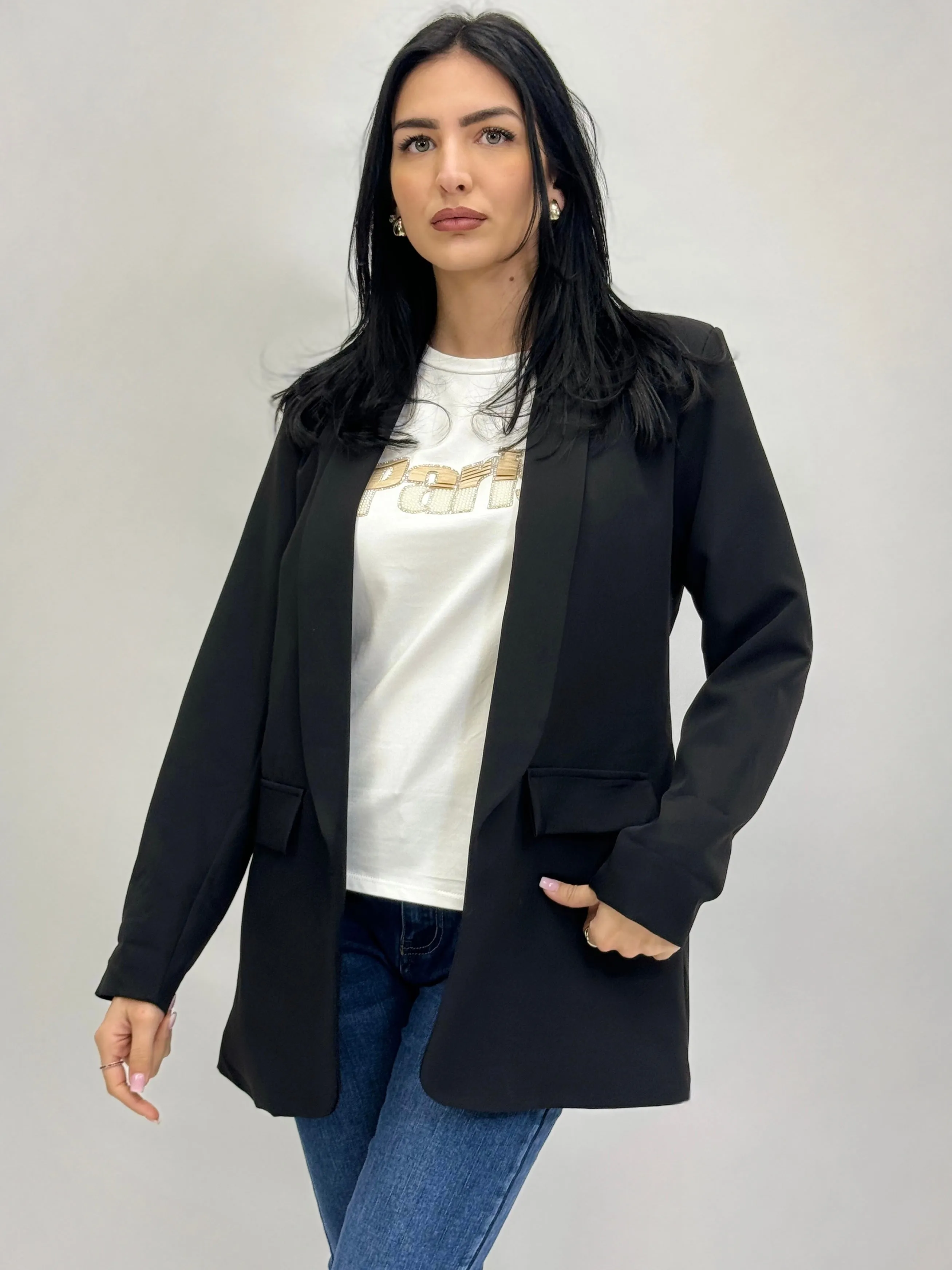 Blazer elegante con maniche regolabili