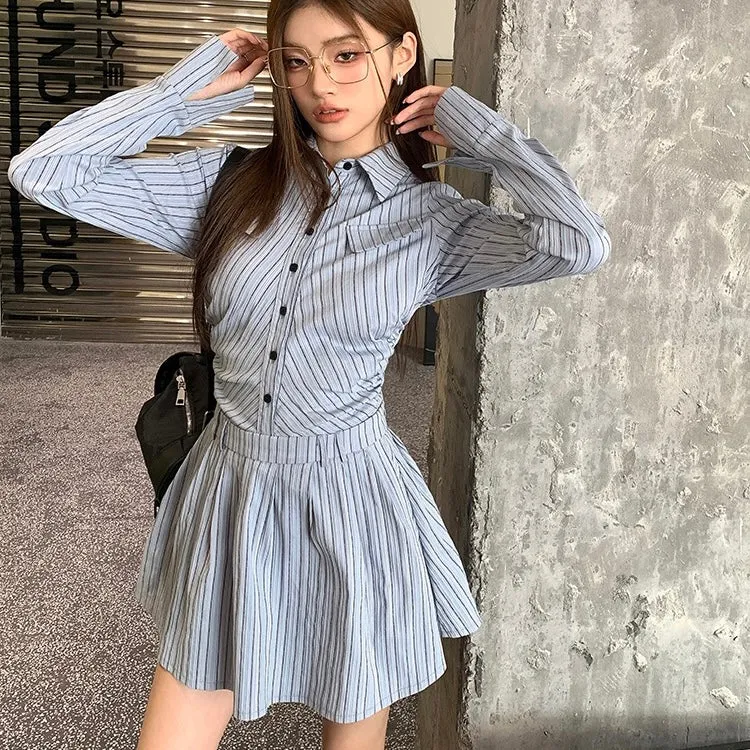 Blue Lined Dress