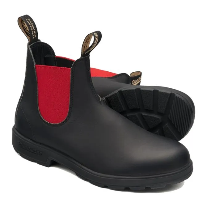 BLUNDSTONE 508 SIDE BOOT BLACK/RED