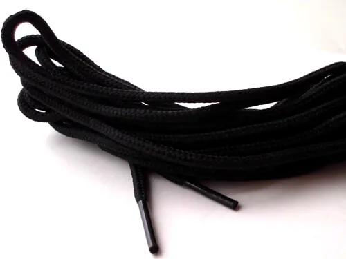 Boot Laces Black 210cm 82in Walking Hiking Strong Extra Long Round Bootlaces New