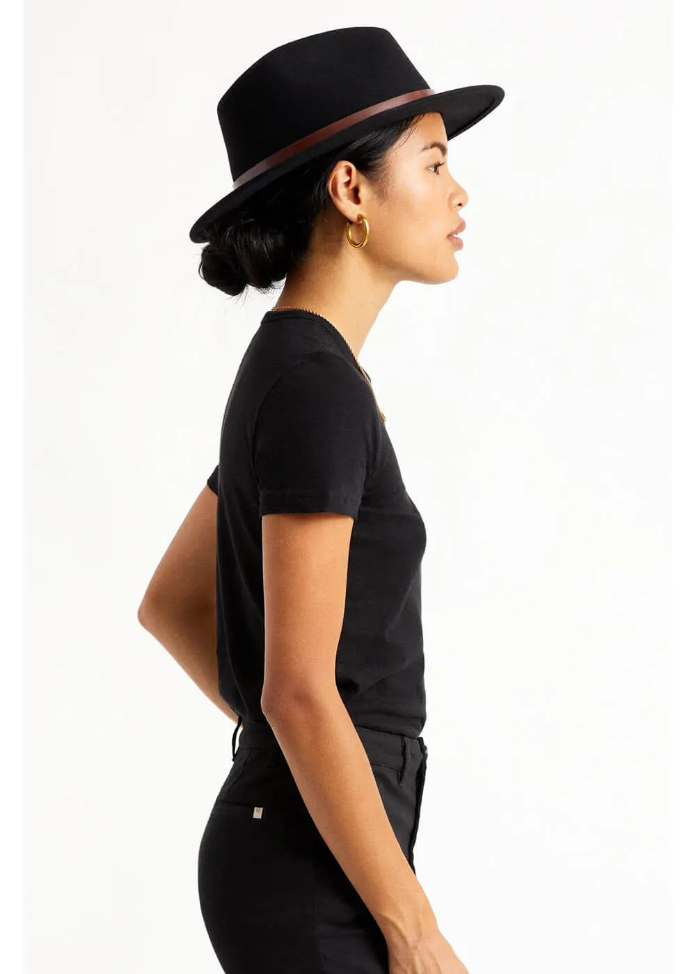 Brixton Messer Fedora Hat Black