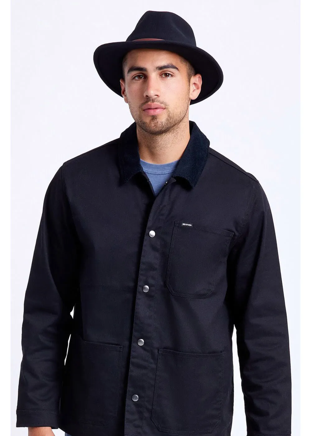 Brixton Messer Fedora Hat Black