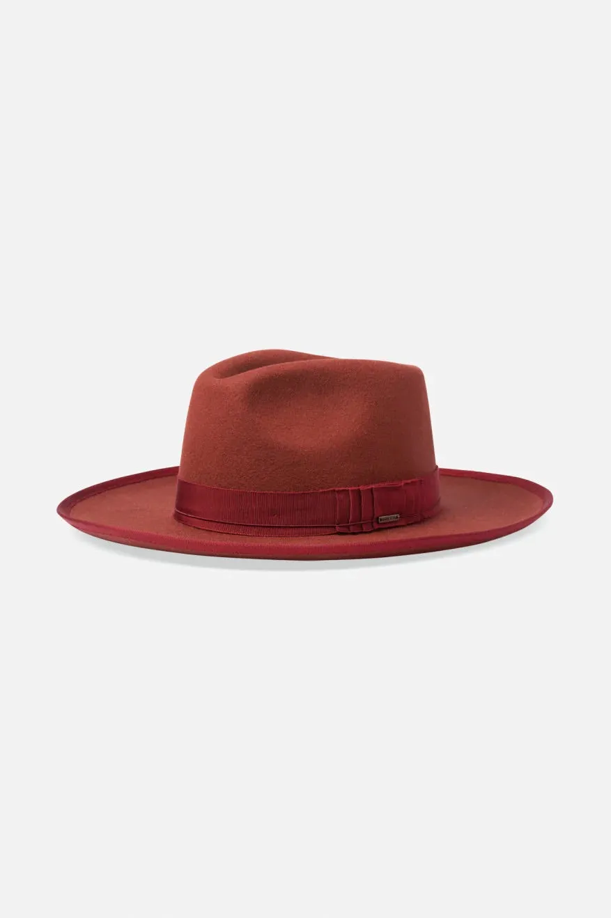 Brixton Reno Fedora Cowboy Hat - Red/Burgundy