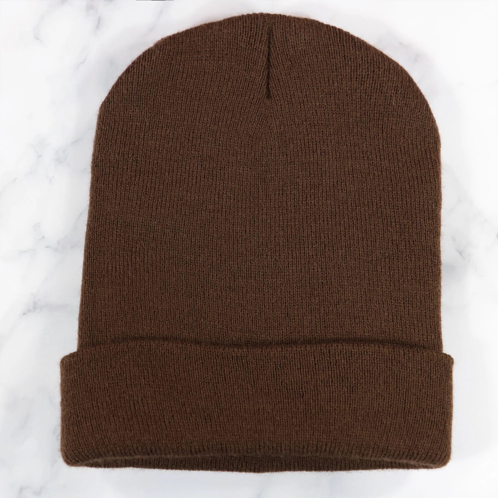 Brown Basic Knit Winter Beanie