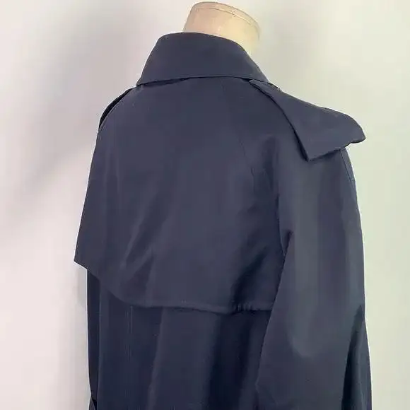 Burberry VTG Navy Lined Trench Coat