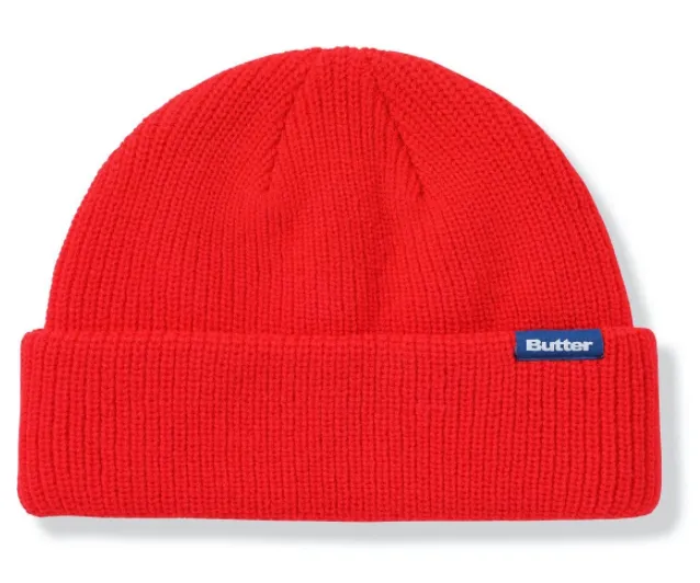 Butter Goods Equipment Wharfie Beanie / Red / Blue Label