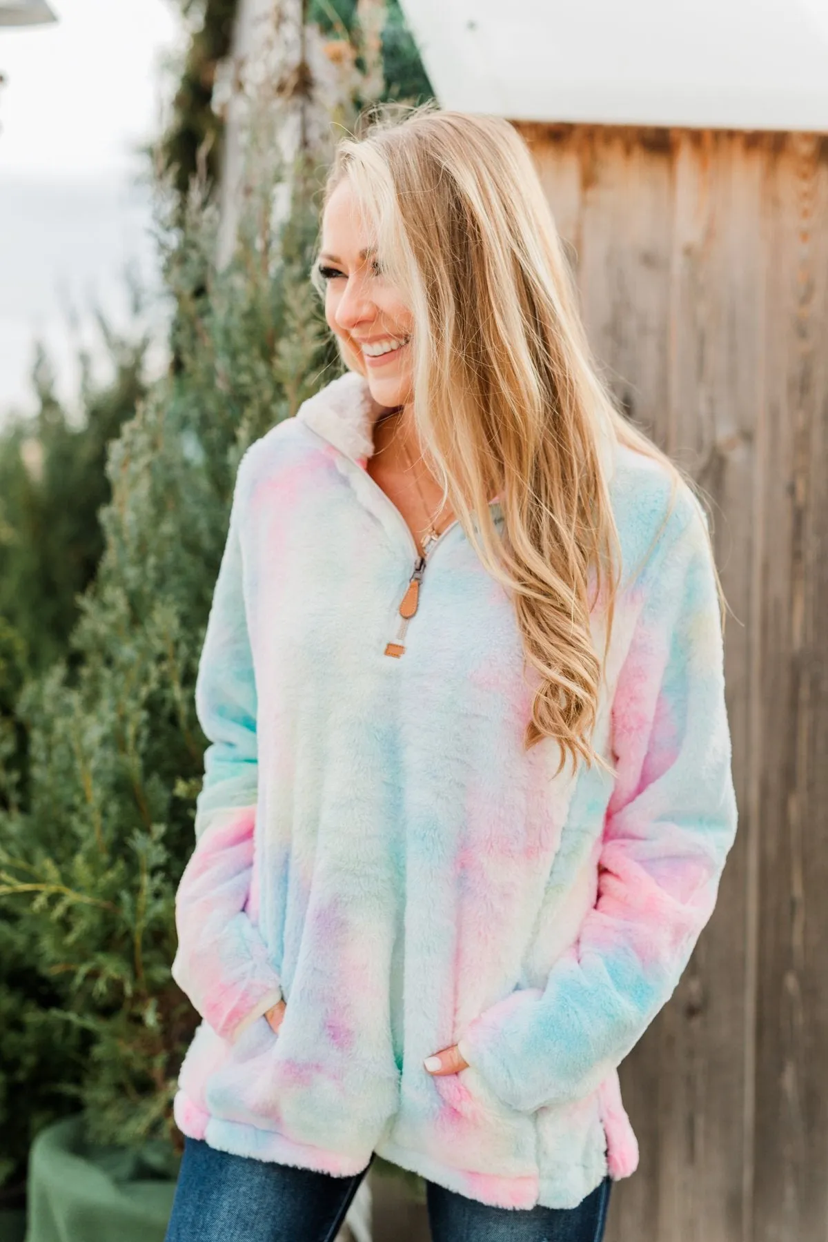 Caught By Love Tie Dye Sherpa- Multi-Color