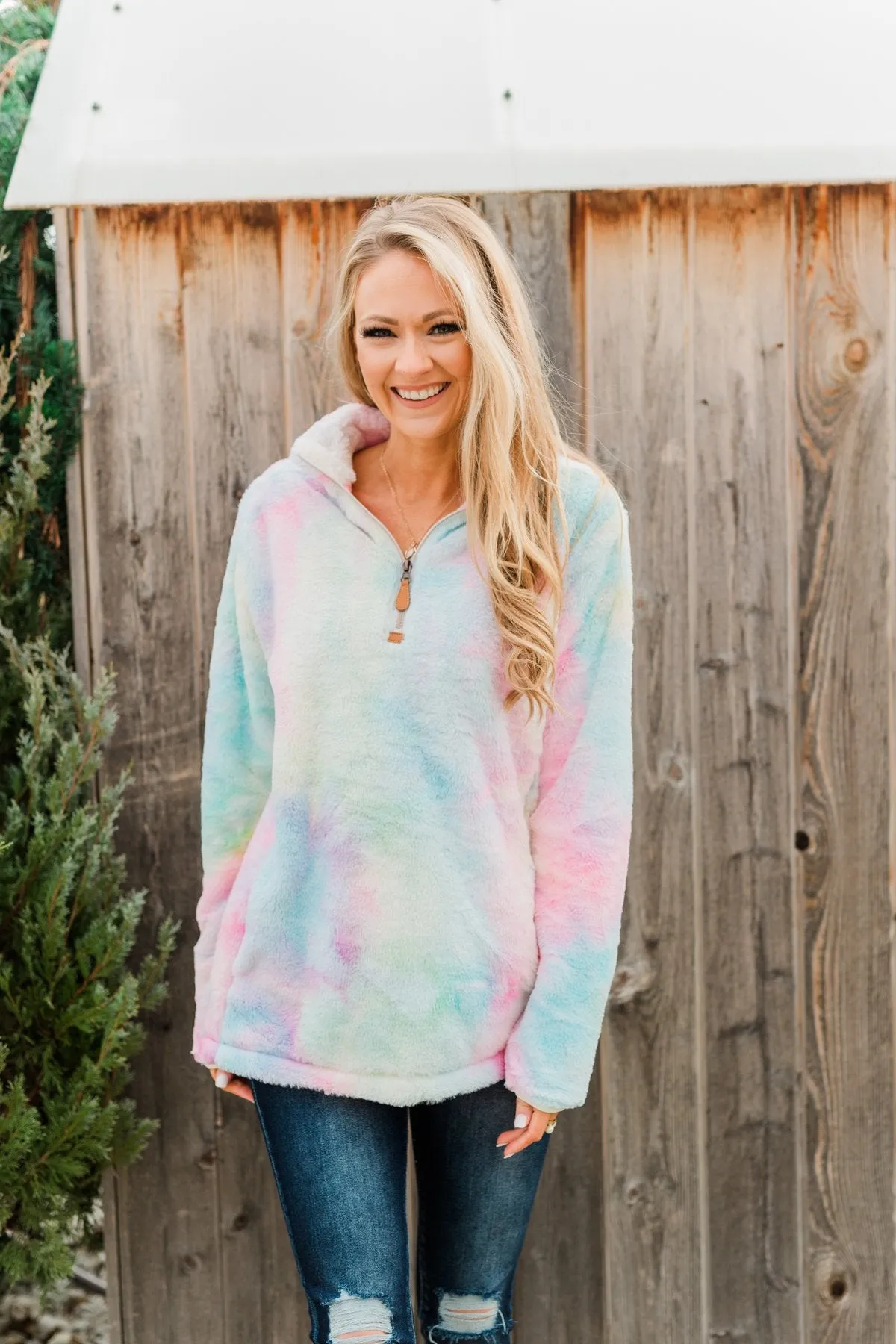 Caught By Love Tie Dye Sherpa- Multi-Color