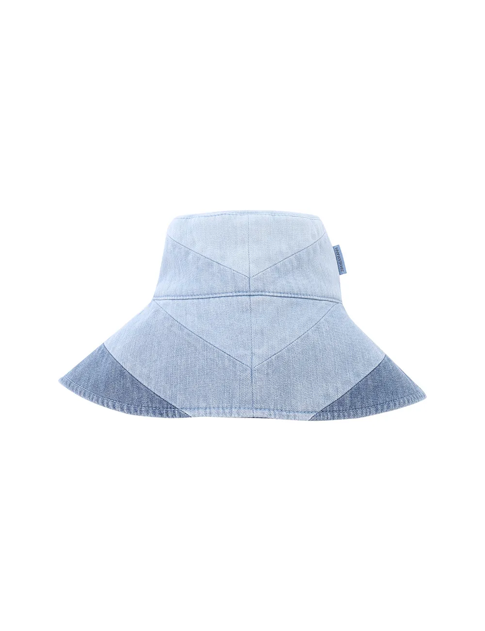 Chevron Denim Long Brim Hat