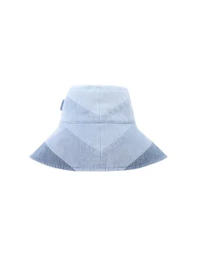 Chevron Denim Long Brim Hat