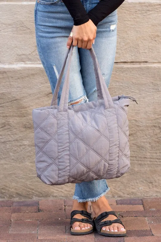 Chill Outing Quilted Tote Bag