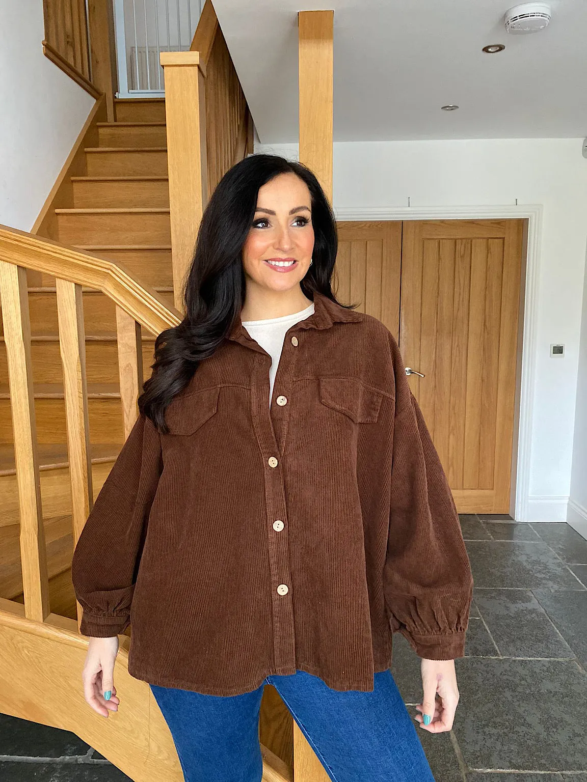 Chocolate Corduroy Shirt Bella