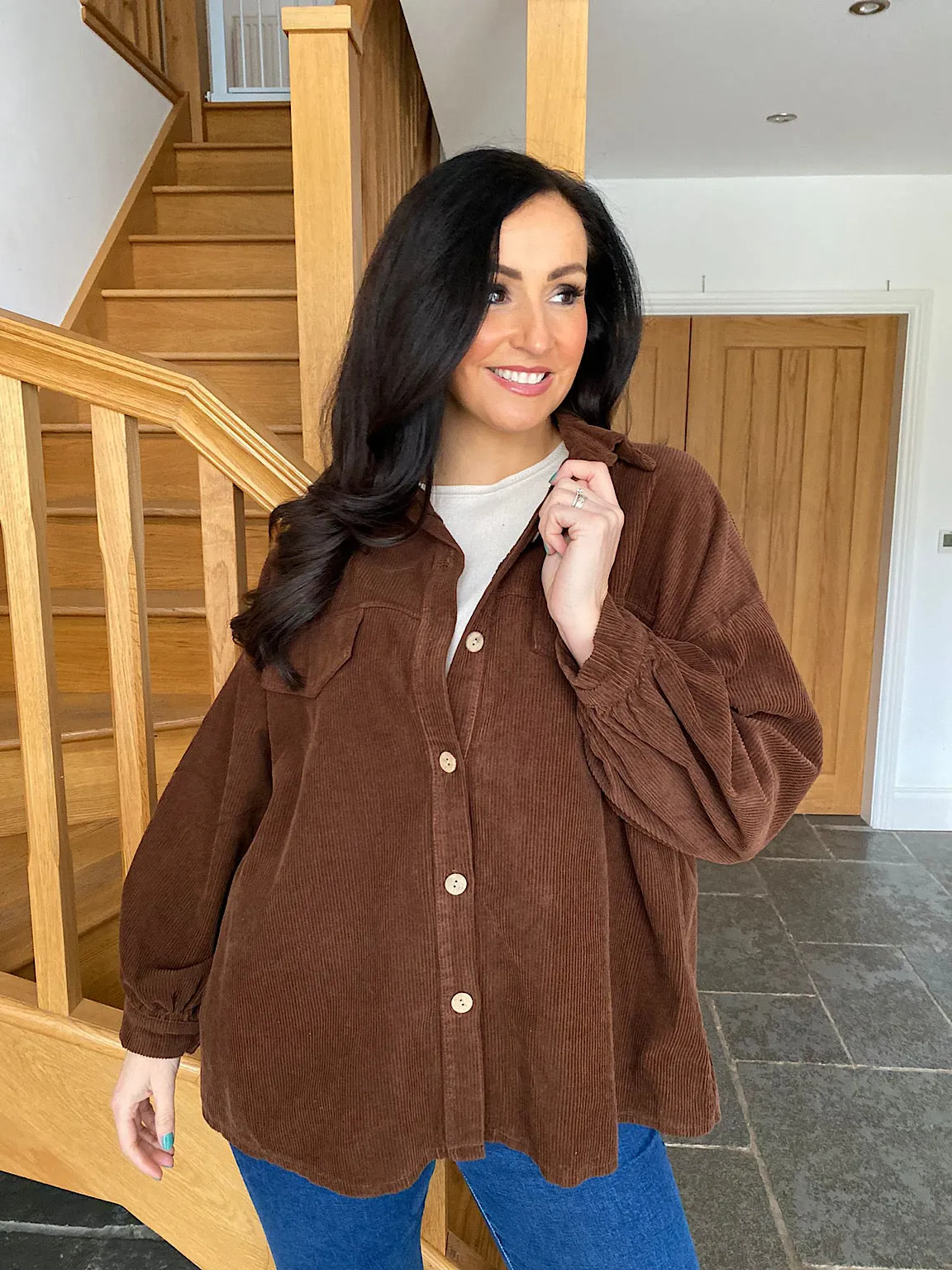 Chocolate Corduroy Shirt Bella