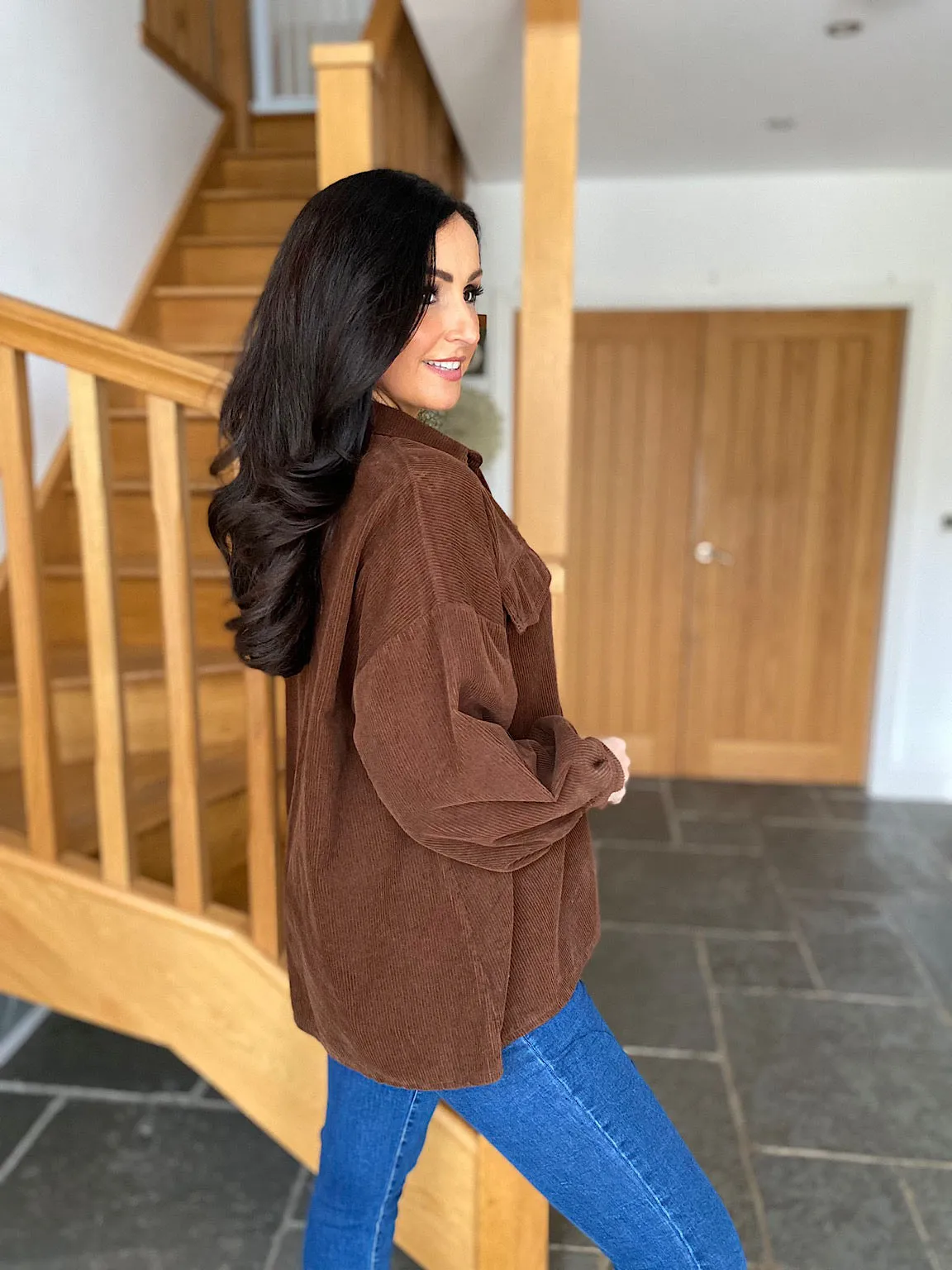 Chocolate Corduroy Shirt Bella