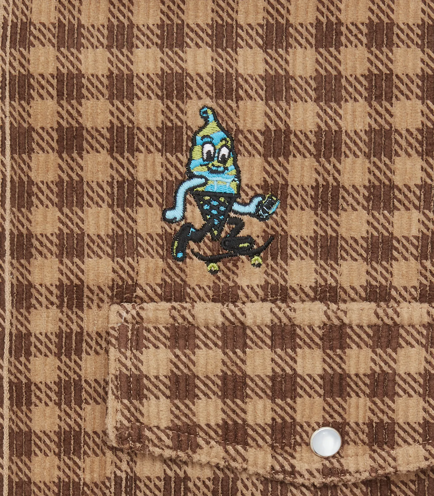 CORDUROY CHECK SHIRT - BROWN CHECK