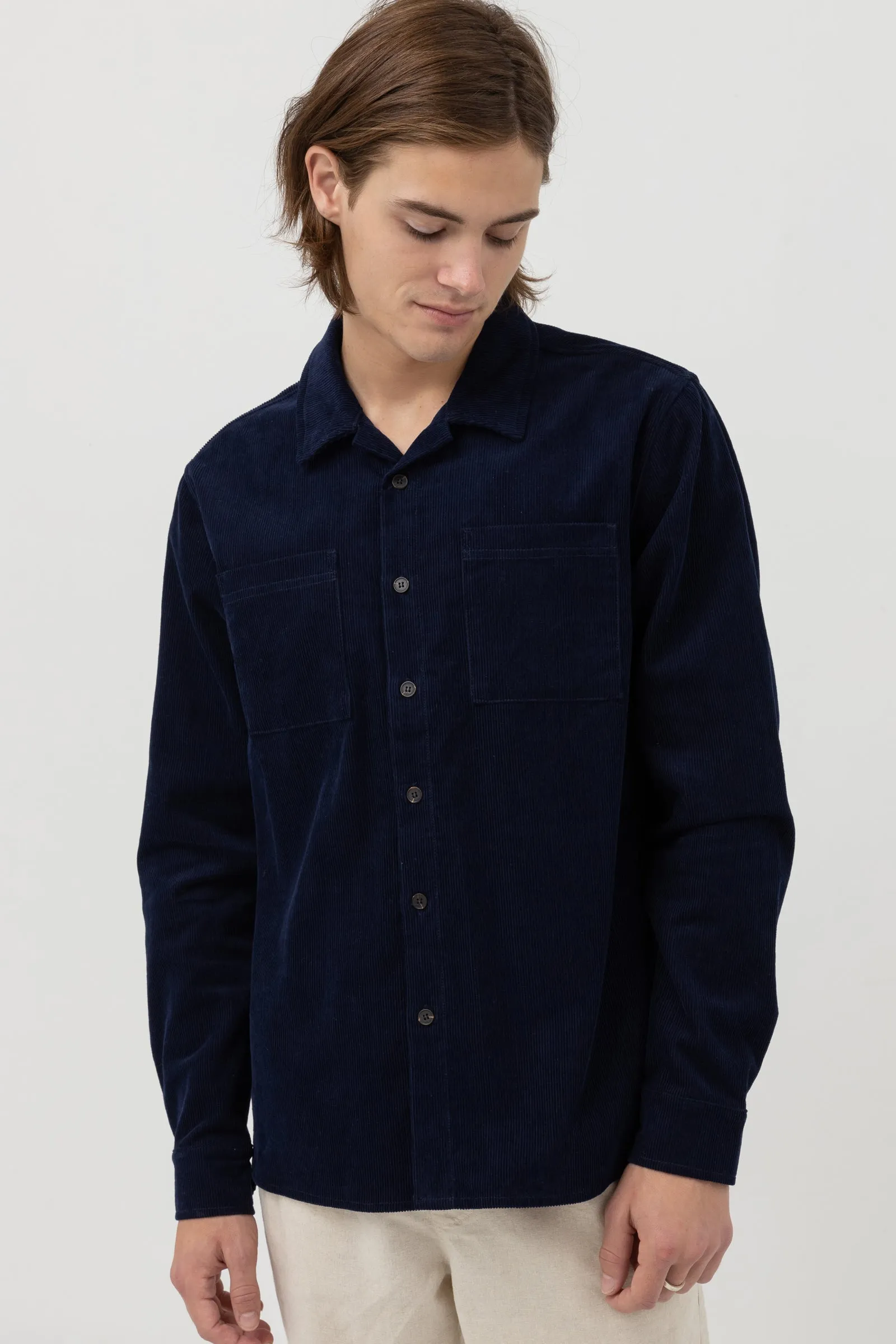 Corduroy Ls Shirt Navy