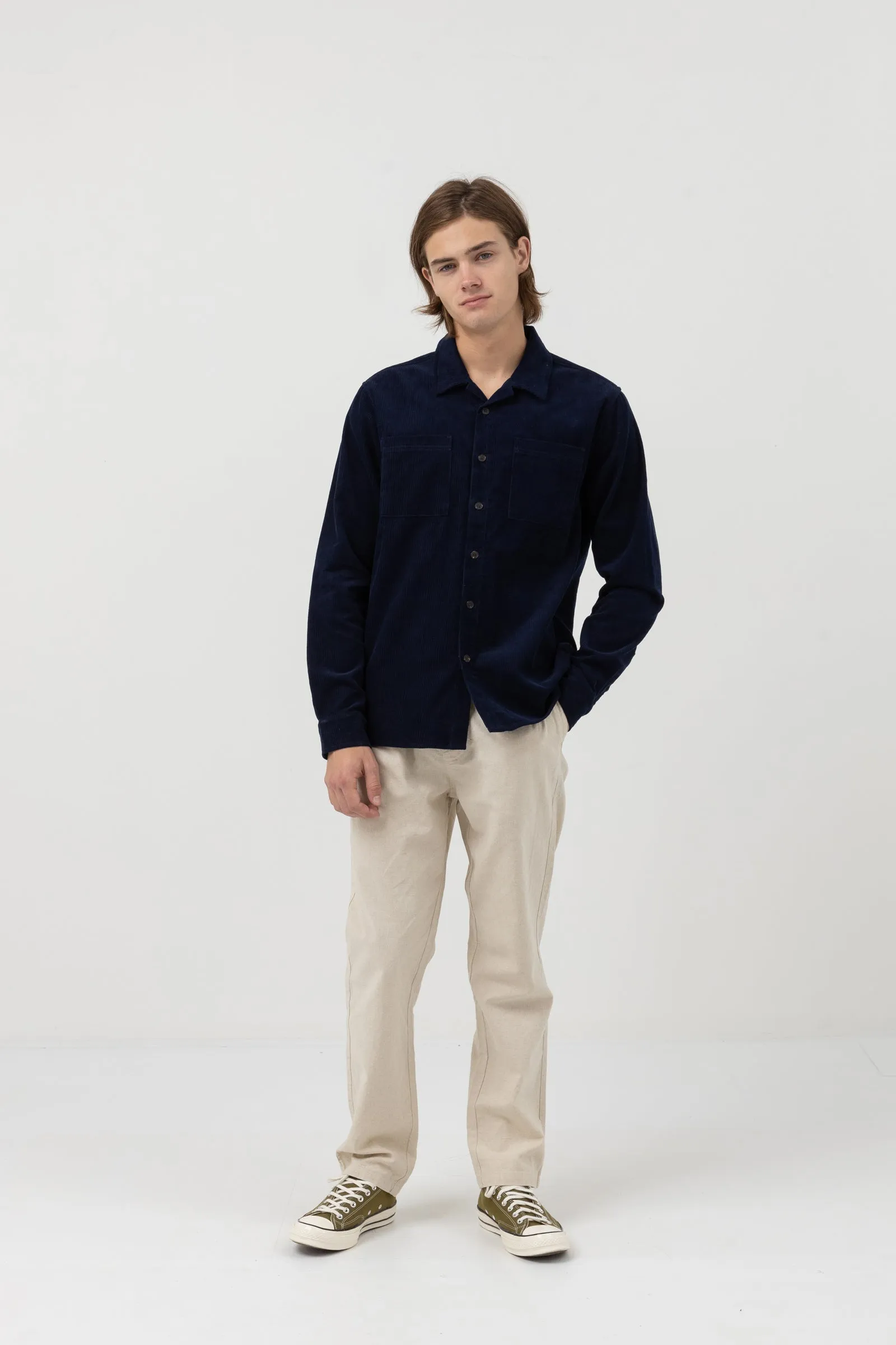 Corduroy Ls Shirt Navy