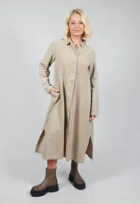 Corduroy Shirt Dress in Toison