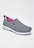 Cotton Traders Grey Lightweight Memory Foam Slip-On Trainers