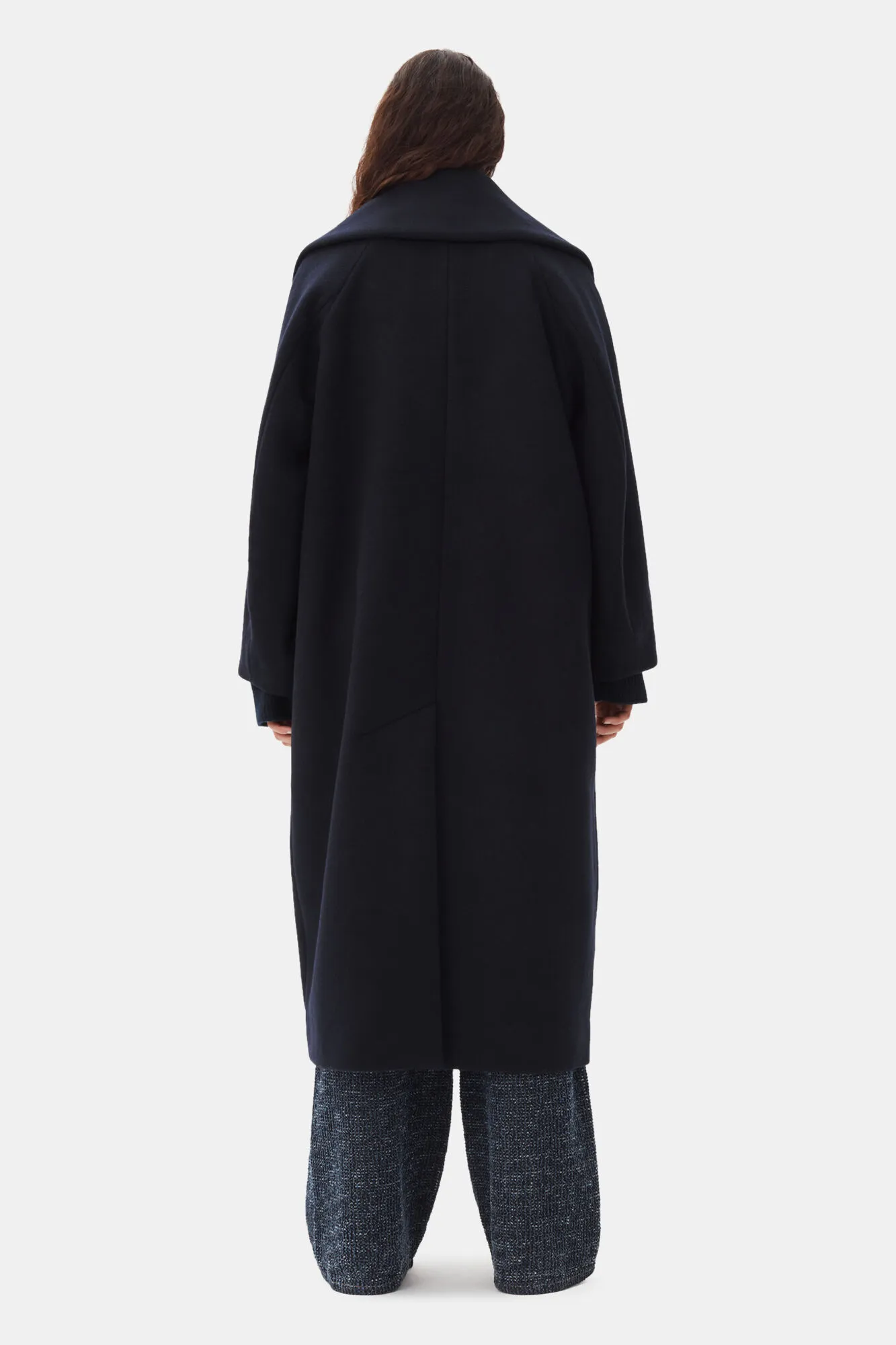 Dark Blue Wool Coat