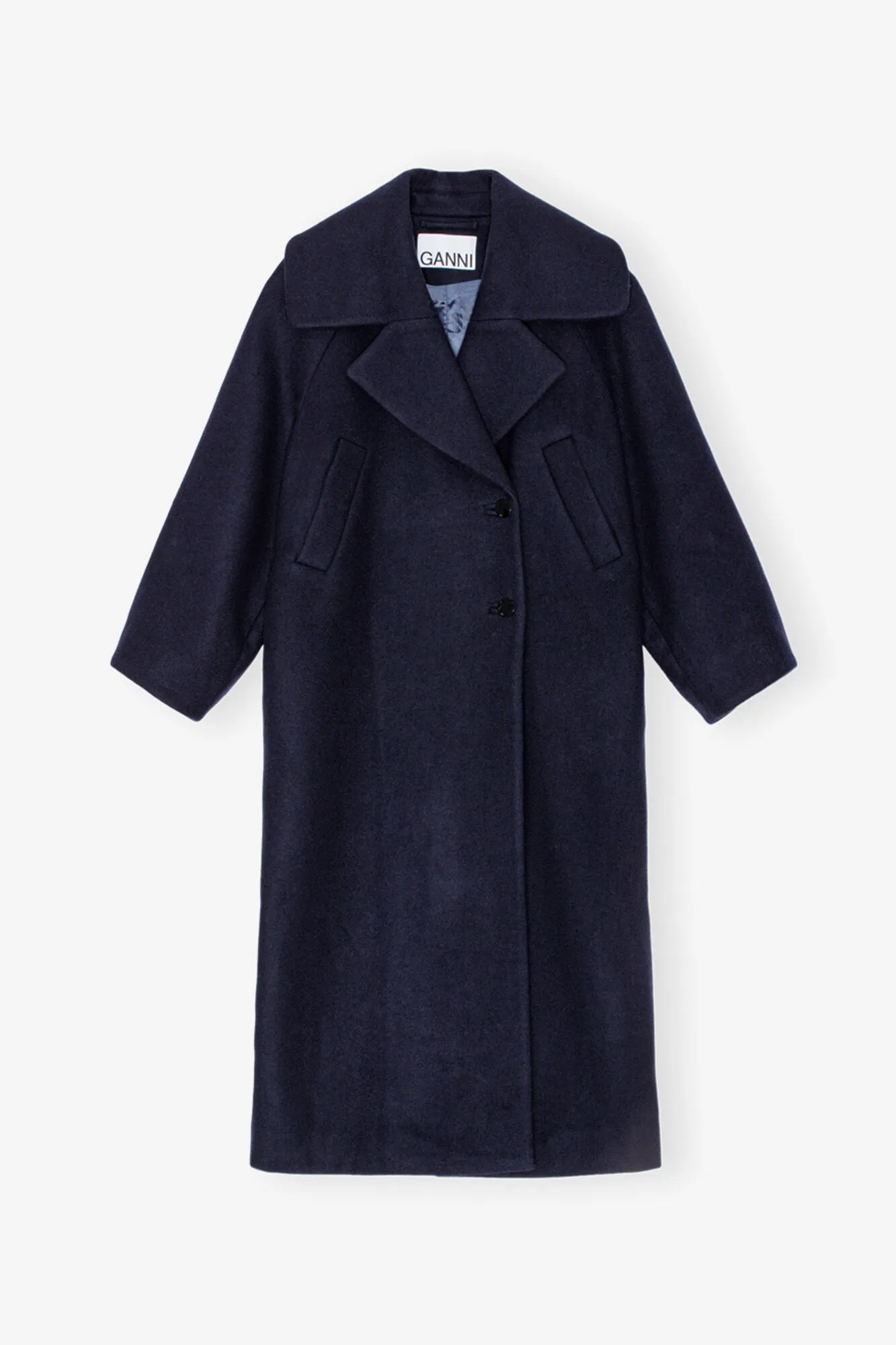 Dark Blue Wool Coat