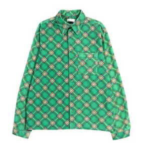 ERL PLAID CORDUROY SHIRT GREEN