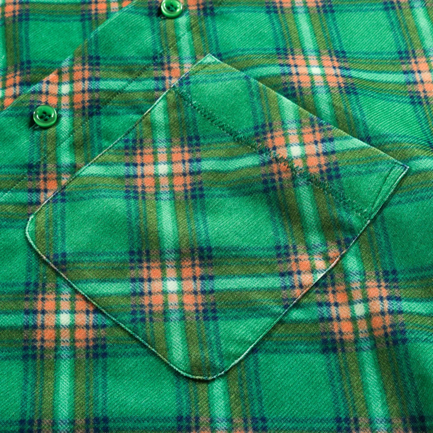 ERL PLAID CORDUROY SHIRT GREEN