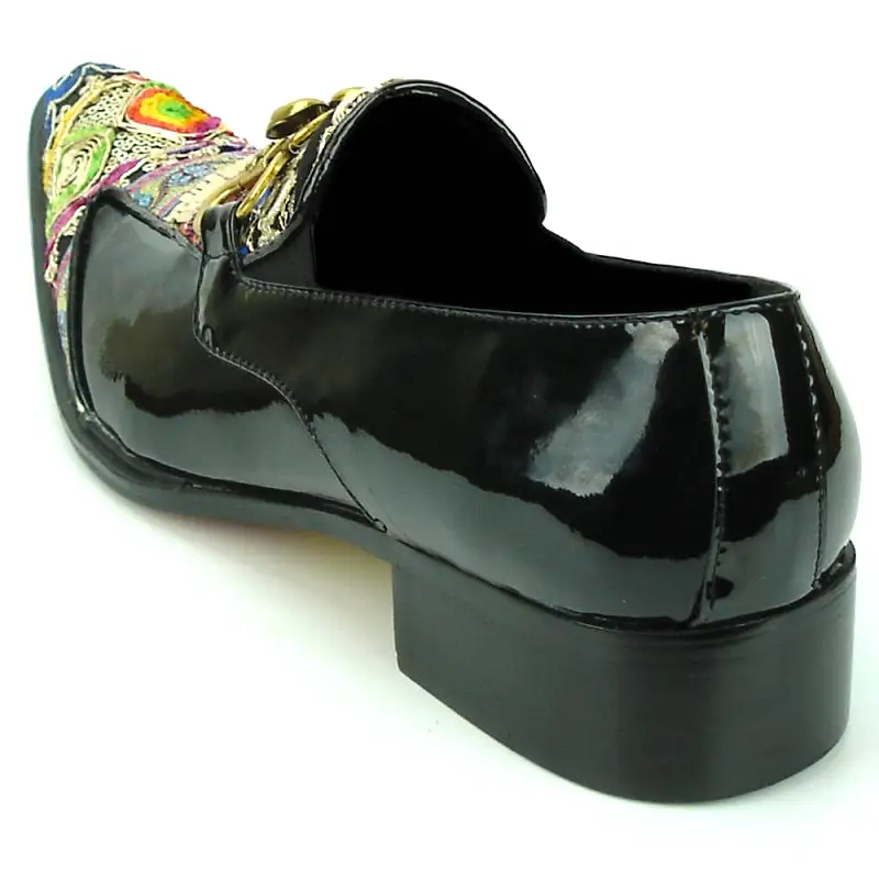 FI-7237 Black-Multicolor Slip On Fiesso by Aurelio Garcia