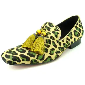 FI-7254 Leopard Pony Hair Slip On With Tassel Fiesso by Aurelio Garcia