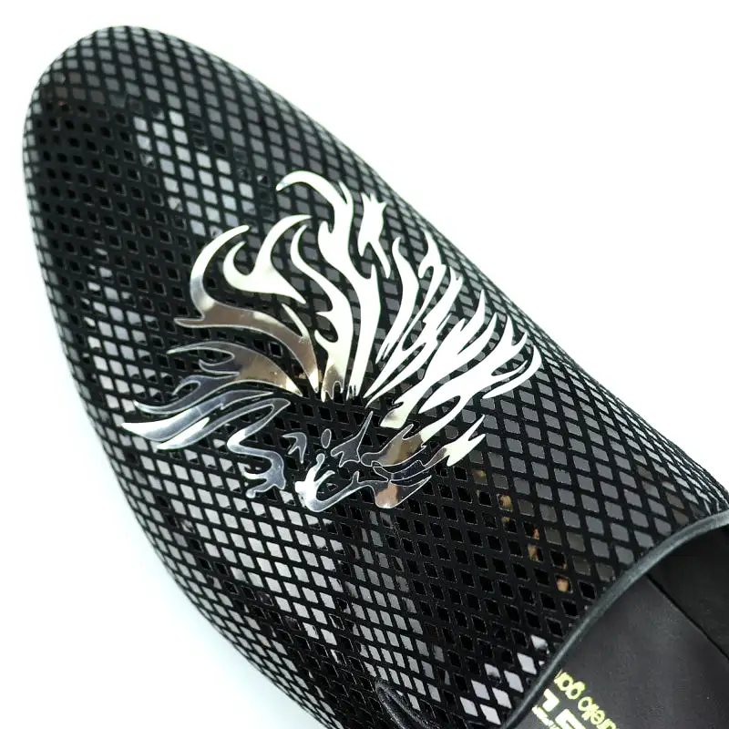 FI-7270 Black Silver Slip On Fiesso by Aurelio Garcia