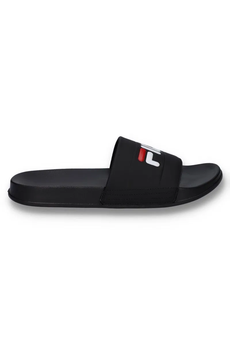 Fila Slip On Logo Pool Sliders Black