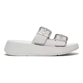 FitFlop Women's F-Mode Buckle Shimmer Silver