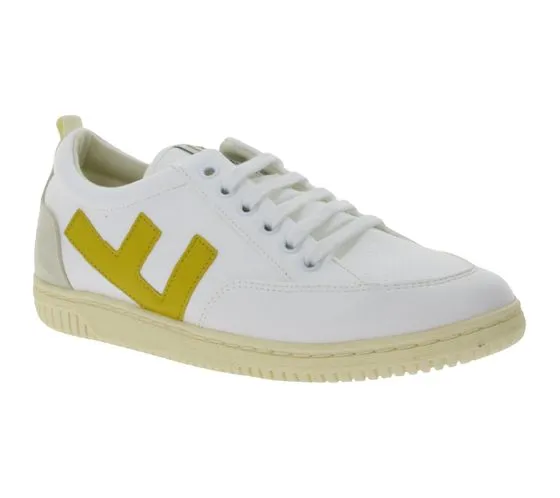 FLAMINGOS LIFE Roland V.3 women s city shoes vegan leisure sneakers Made in Spain white/yellow