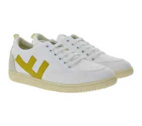 FLAMINGOS LIFE Roland V.3 women s city shoes vegan leisure sneakers Made in Spain white/yellow