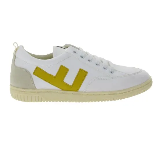 FLAMINGOS LIFE Roland V.3 women s city shoes vegan leisure sneakers Made in Spain white/yellow