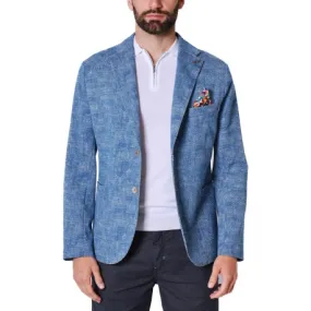 GIACCA BLAZER MONOPETTO IN MISTO COTONE STRETCH, BLUETTE