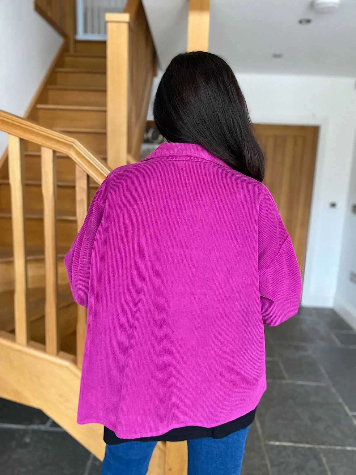 Grape Corduroy Shirt Bella