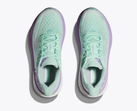 Hoka Women’s Clifton 9 Athletic Shoes-Sunlit Ocean/Lilac Mist