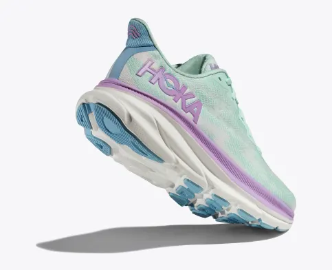 Hoka Women’s Clifton 9 Athletic Shoes-Sunlit Ocean/Lilac Mist