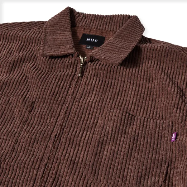 Huf Cornelius Zip Shirt - Eggplant