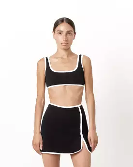 Jess Contrast Bralette in Black/White