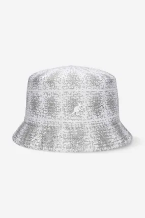 Kangol hat Grounge Plaid Bin gray color