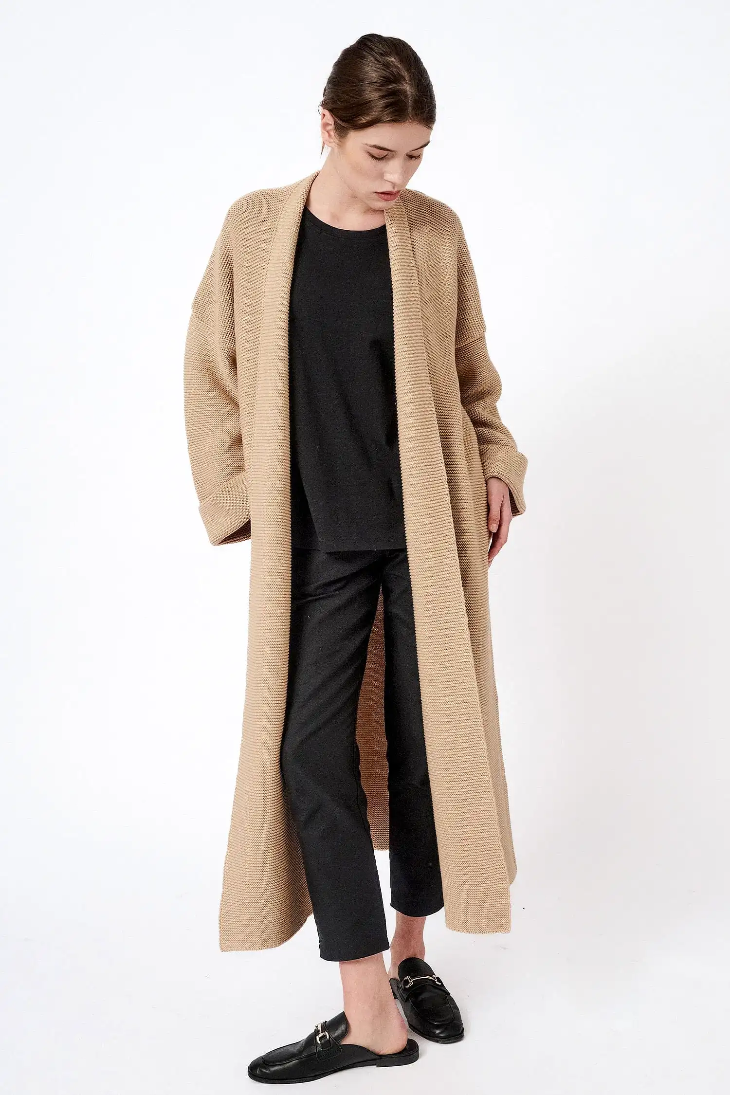 Knitted Organic Cotton Cardigan Coat | Multiple Colours