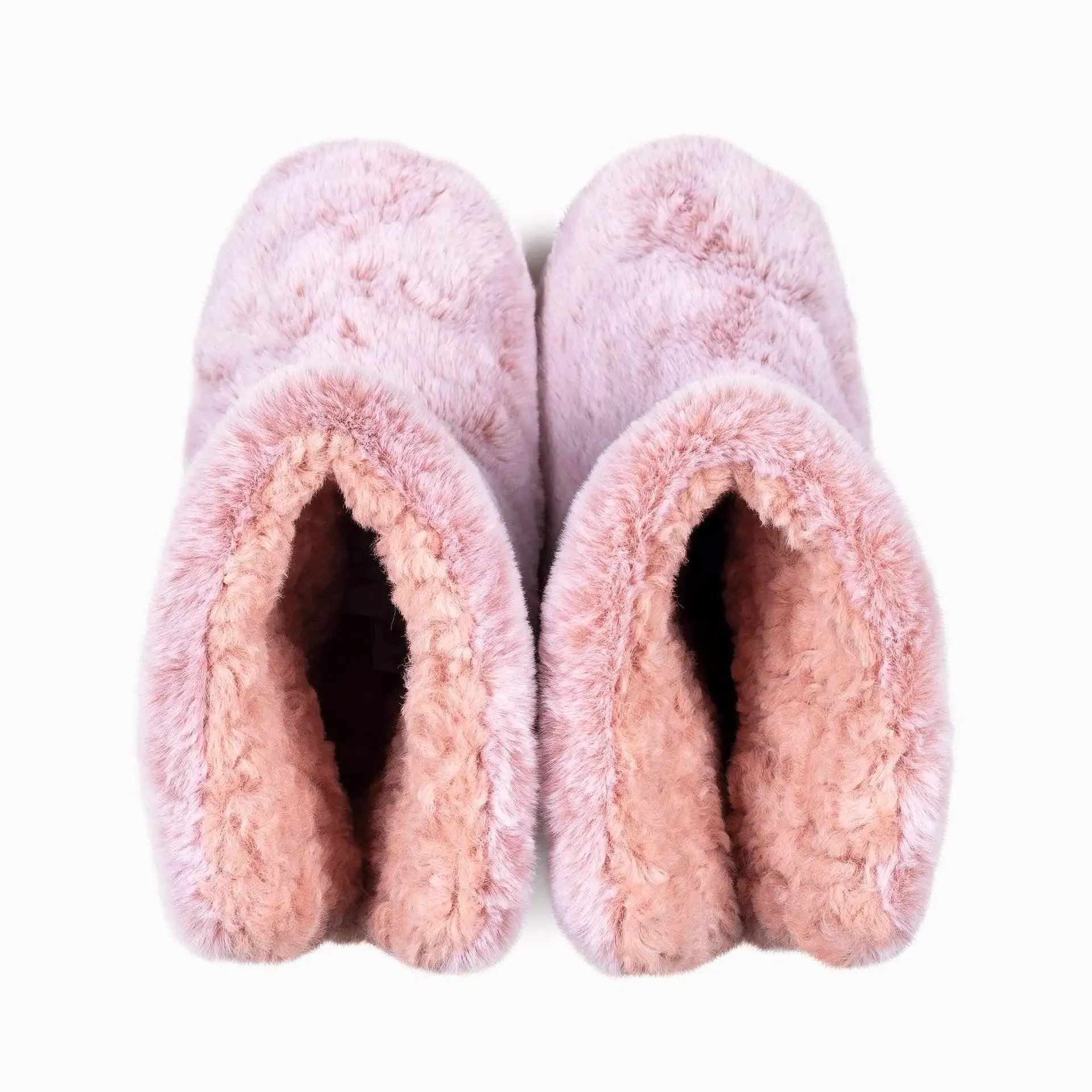 LADIES COSYHEATS PINK TIP DYE FUR SLIPPER BOOT (MICROWAVEABLE)